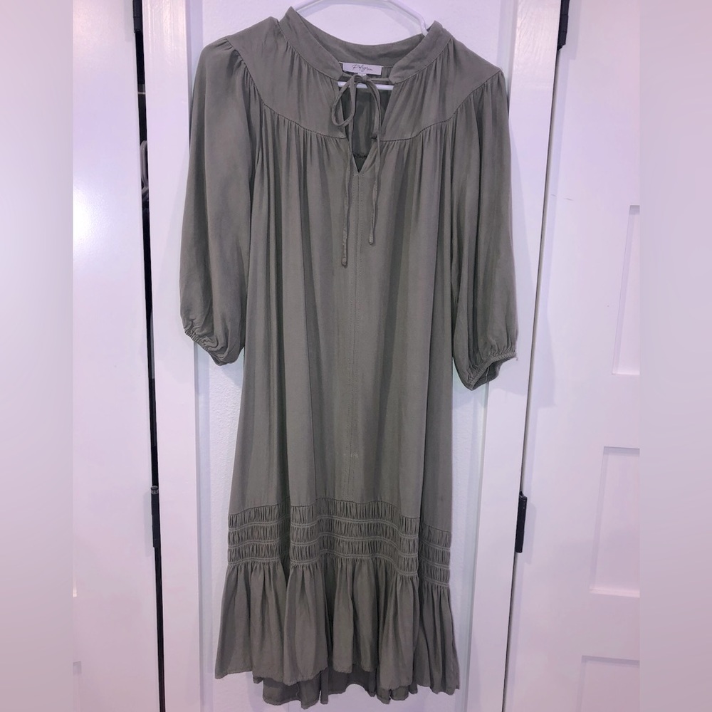 Dusty Green Midi Boutique Dress